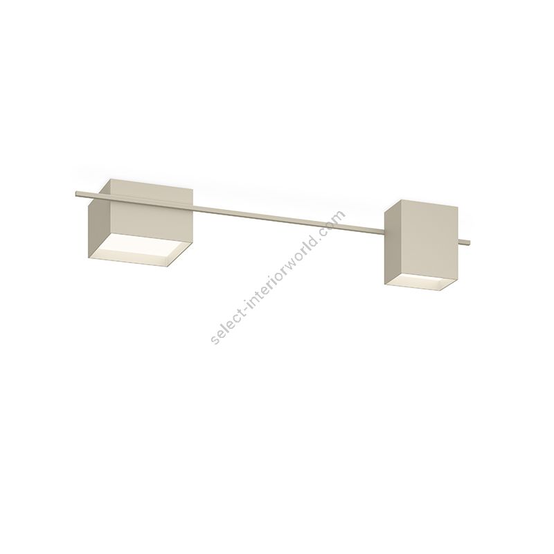 Flush mount led lamp / Grey L2 finish / 2 lights (cm.: 21 x 120 x 37)