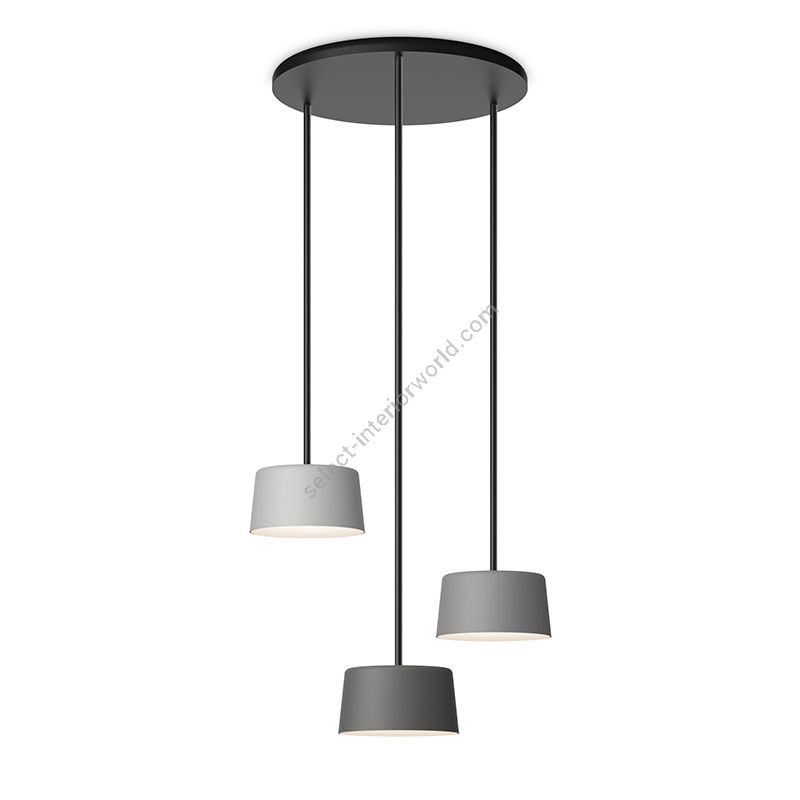 Hanging led lamp / Grey L2, Grey M1, Grey D1 finish / Size - cm.: 122 (H1/12) x 48 x 48
