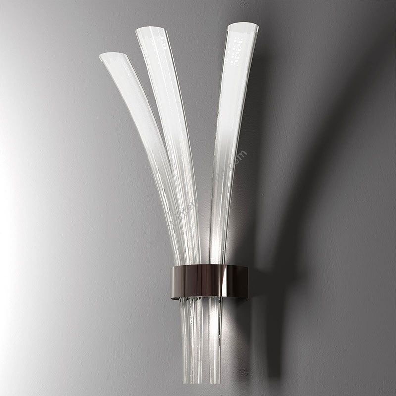 White colour glass, Iron Grey finish