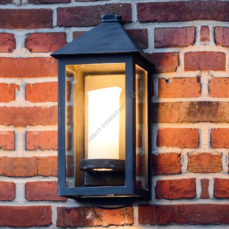 Outdoor Wall Lamp with downlight, Iron nature finish