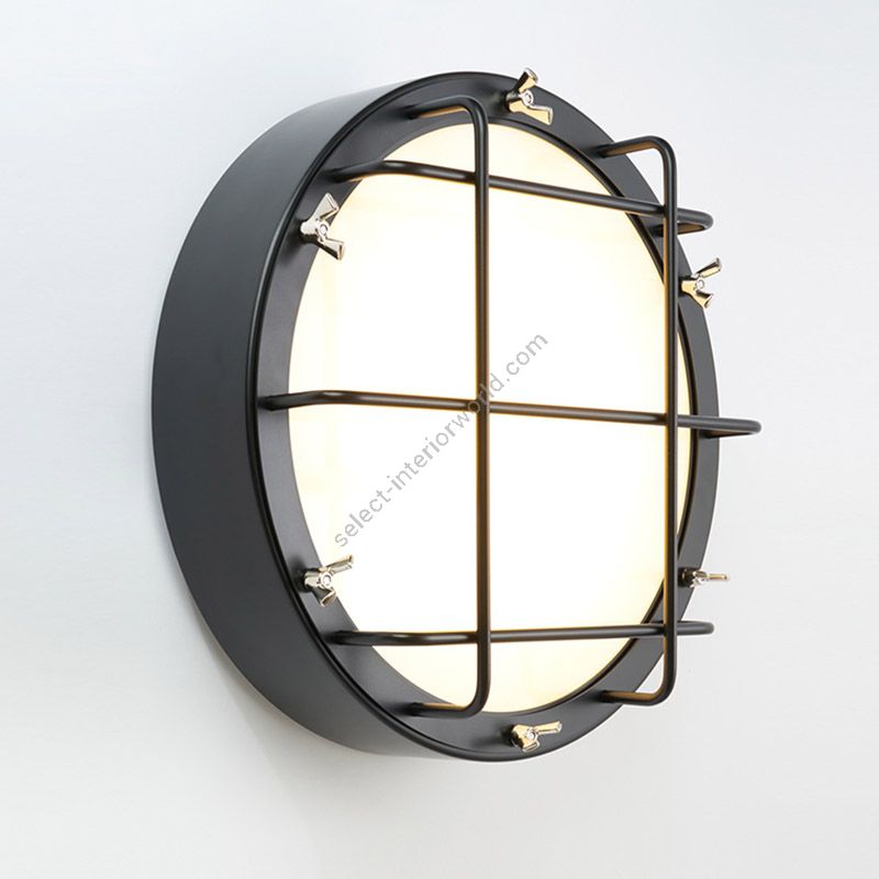 Ceiling or wall lamp / IP 20 / Jet black finish
