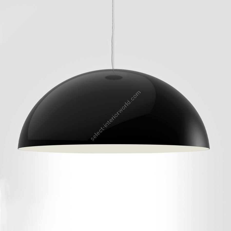 Suspension Lamp / Opal black color outside / Pure white color inside