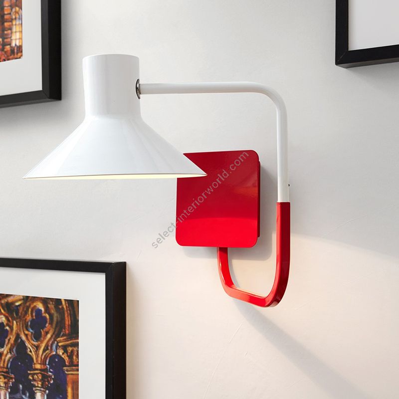 Wall lamp / Carmine red finish