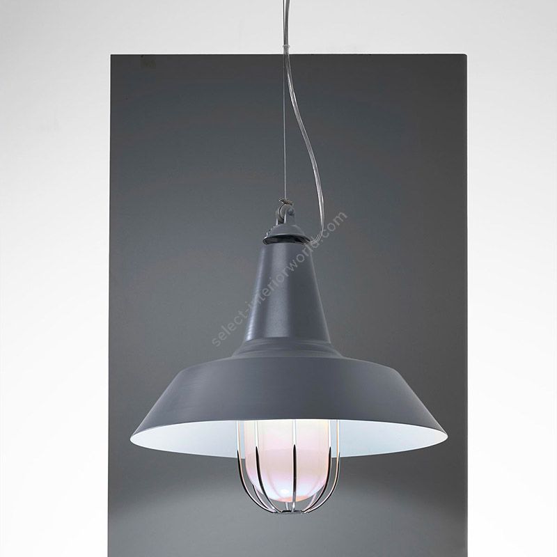 Suspension Lamp / Jet black color outside, pure white inside