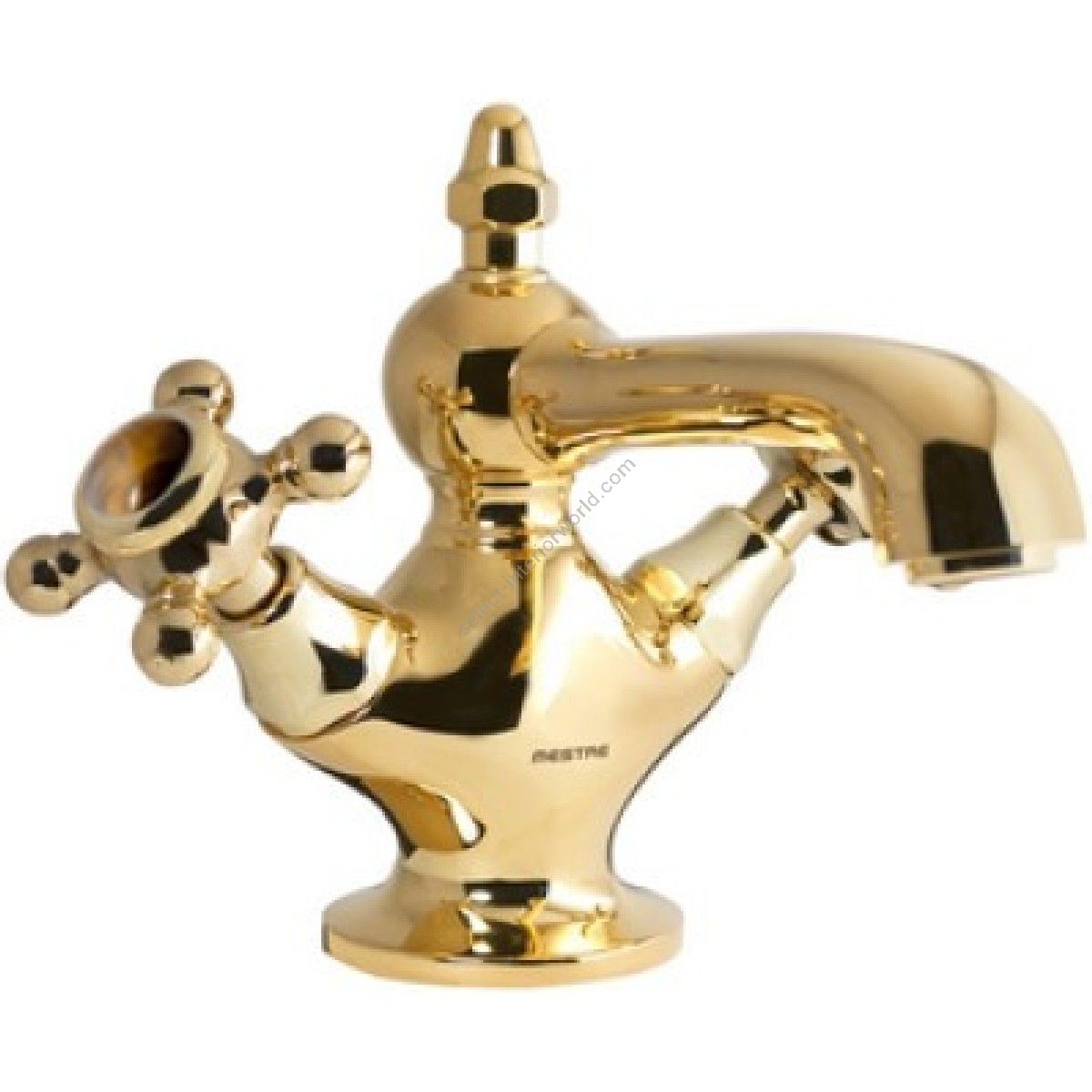 Bronces Mestre / Washbasin Fittings / One hole basin mixer with tiger eye stone 035006.TG0.00
