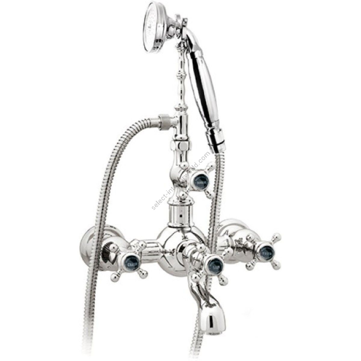 Bronces Mestre / Bath-Shower Fittings / Bath shower set with black porcelain 035016.N00.50