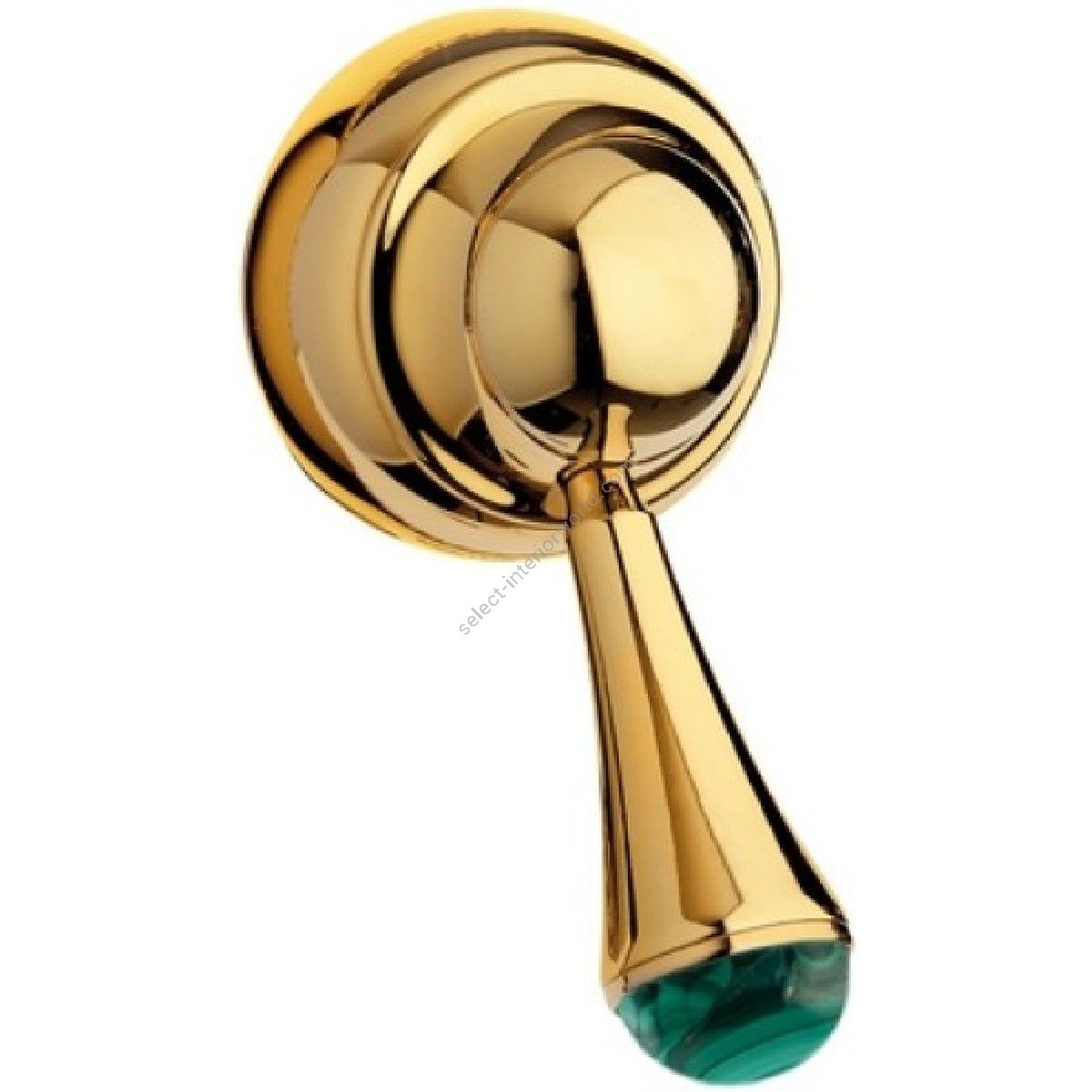 Bronces Mestre / Knobs for Shower Systems / Monolever handle kit with malachite stone 036847.ML0.00