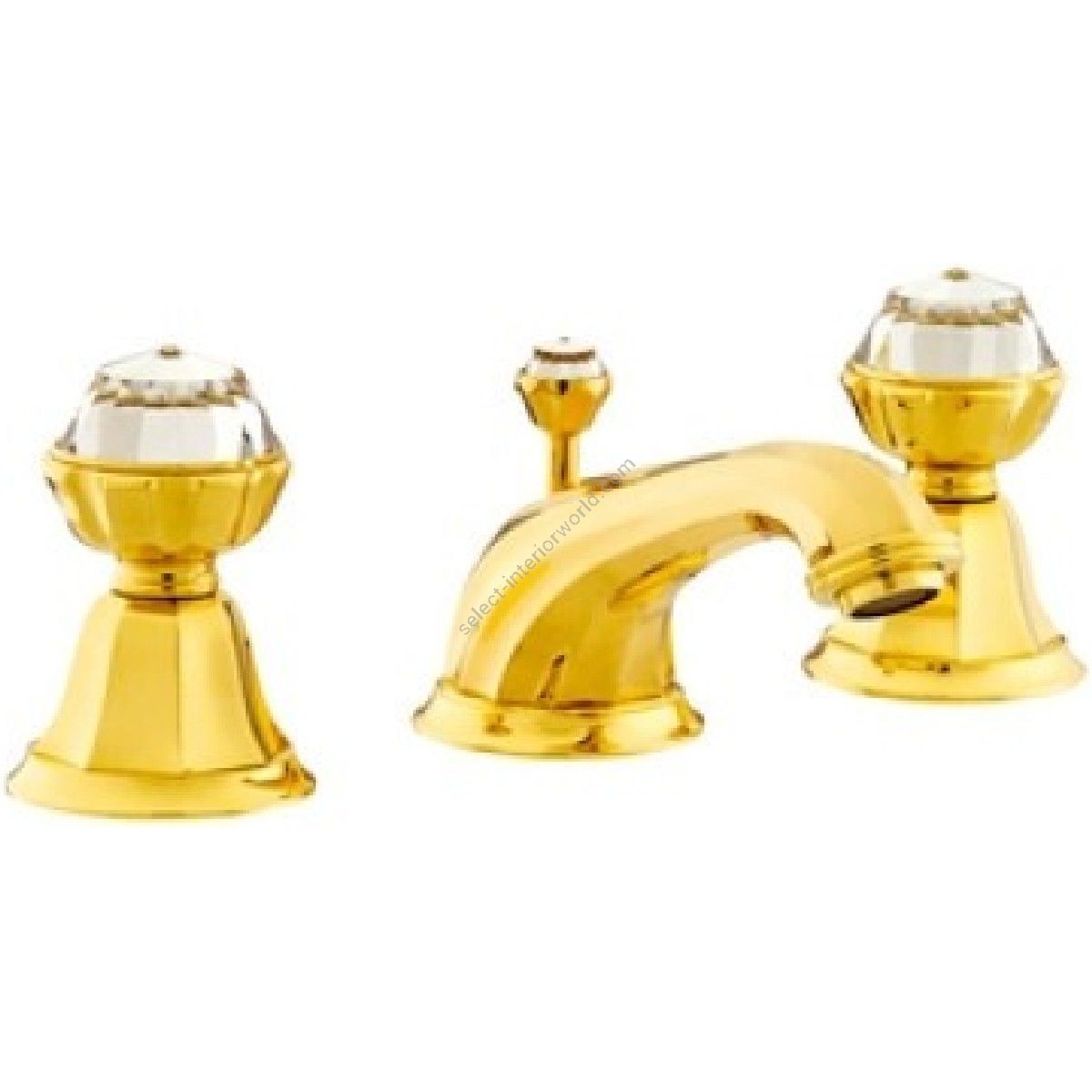 Bronces Mestre / Washbasin Fittings / Three holes basin set with Swarovski crystal 038201.A00.00