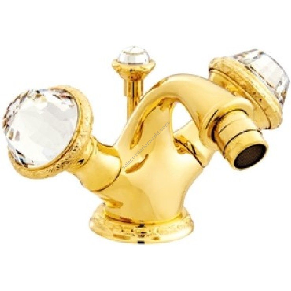 Bronces Mestre / Bidet Fittings / One hole bidet mixer with Swarovski crystal 041225.000.00