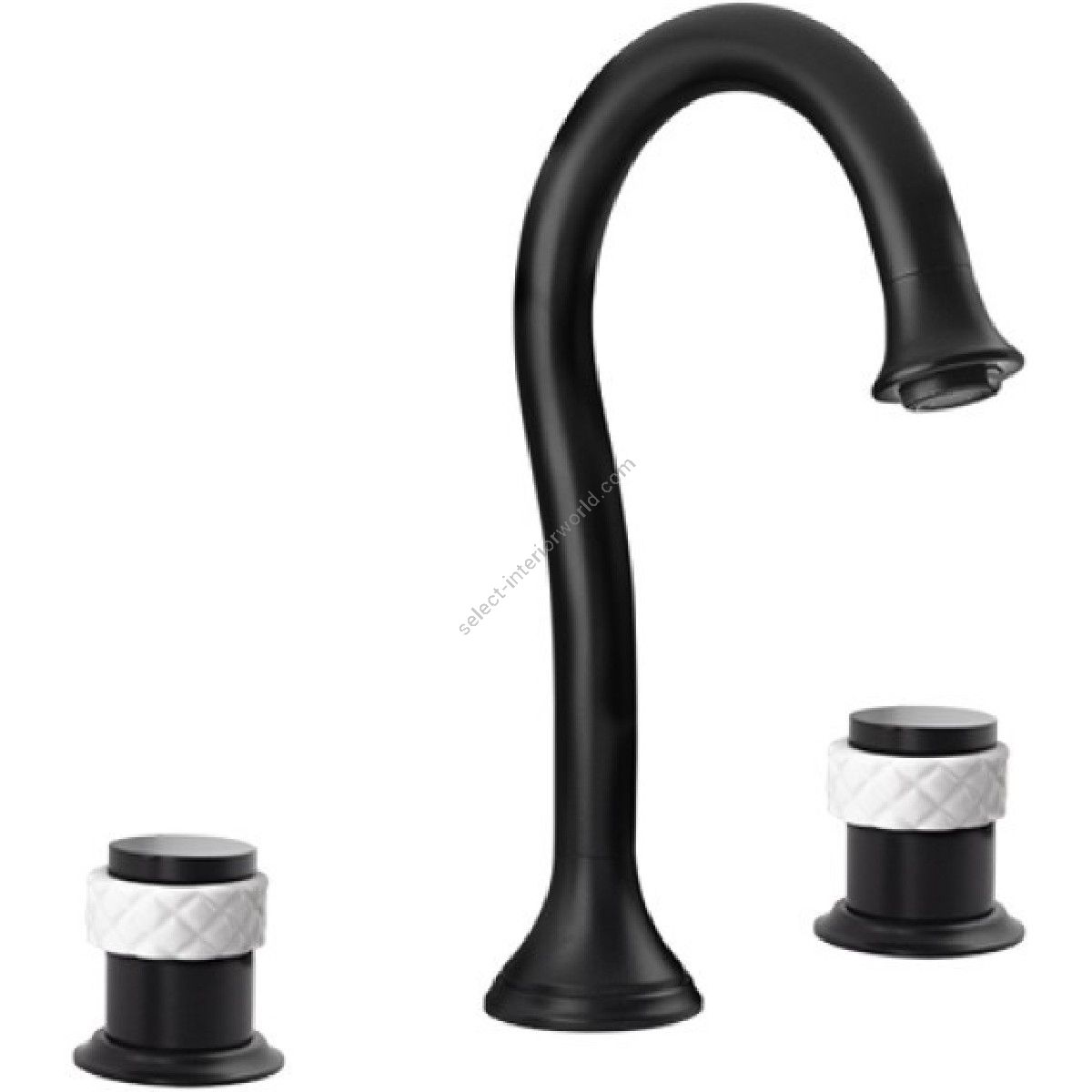 Bronces Mestre / Washbasin Fittings / Three holes basin set with white porcelain 065501.000.84