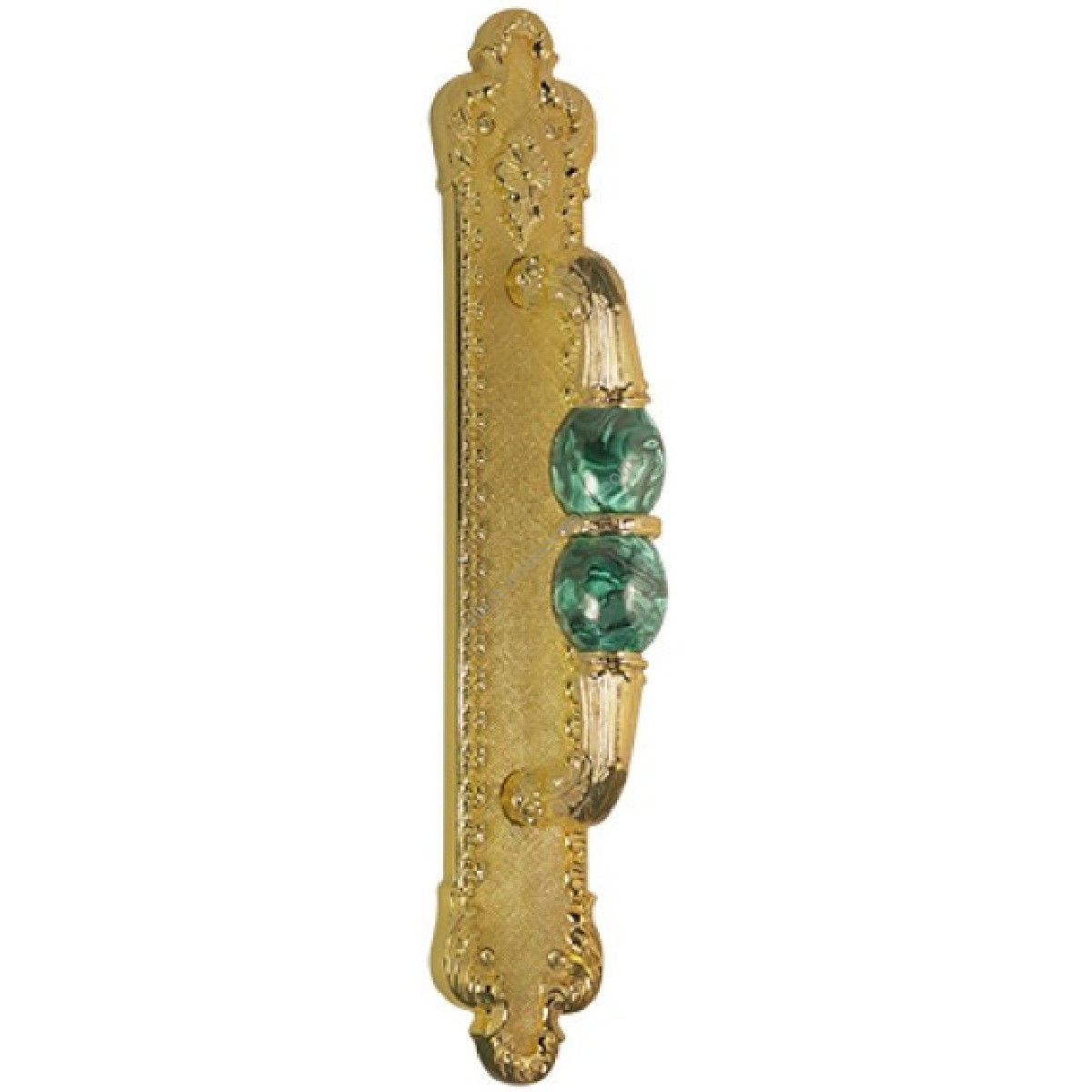 Mestre / Door pull handle on plate / Treasure with malachite stone 0M2405.ML0.01