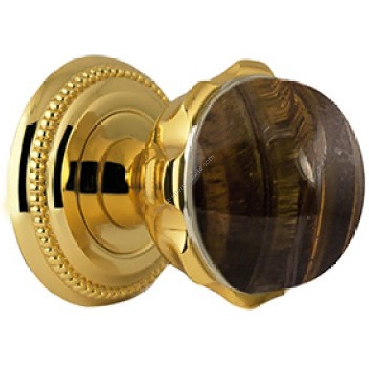Bronces Mestre / Door Handles / Metropolis Precious set on roses with tiger eye stone 0P8545.TG0.01