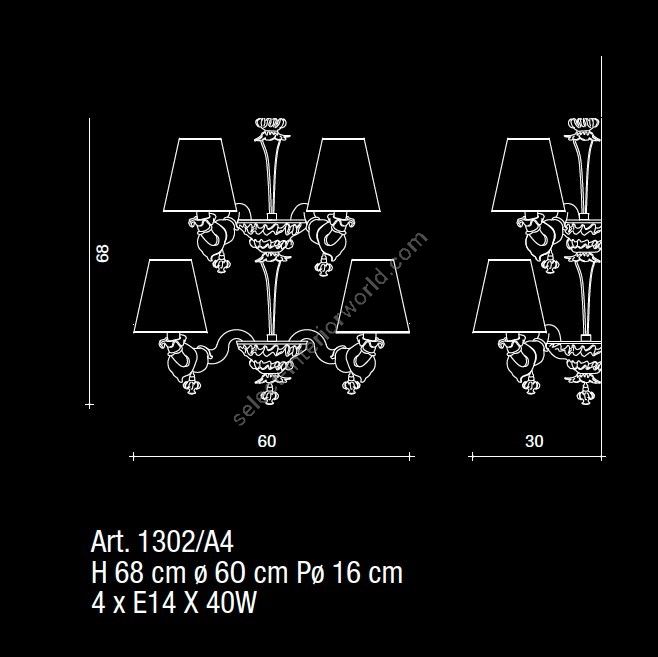 Il Paralume Marina / Wall Lamp / 1302/A4