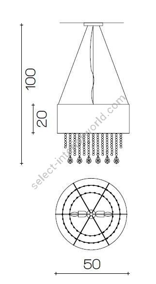 Il Paralume Marina / Chandelier / 1386/CH2
