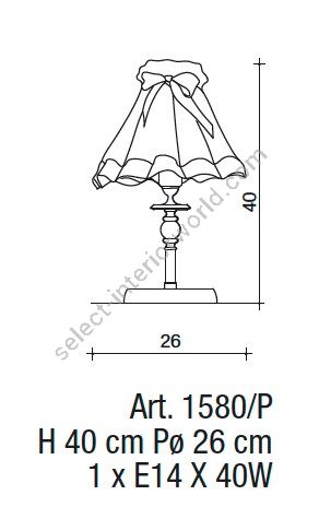 Il Paralume Marina / Table Lamp / 1580/P, 1580/G
