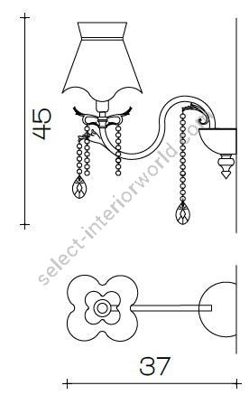 Il Paralume Marina / Wall Lamp / 1689/A1/V1