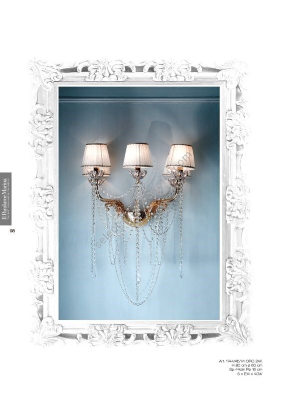 Il Paralume Marina / Wall Lamps / 1744/A5/V1 ORO 24K