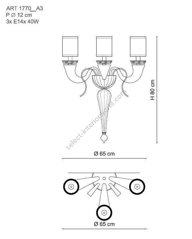 Il Paralume Marina / LED Wall Lights / IL-1770/A3 Torcia