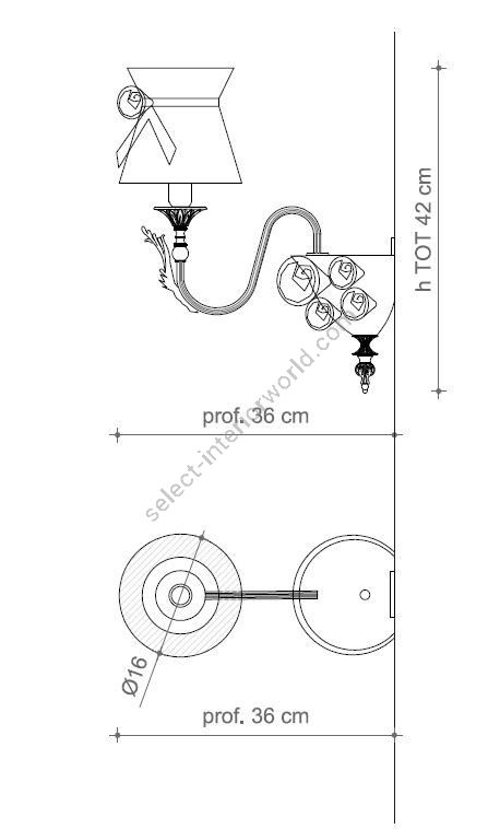 Il Paralume Marina / Wall Lamp / 1850/A1