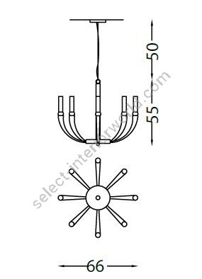 Il Paralume Marina / Chandelier / 2071CH8