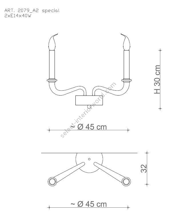 Il Paralume Marina / Wall Sconces / IL-2079/A2