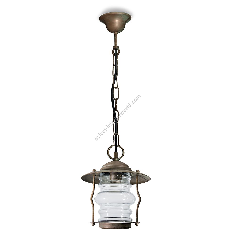 Pendant Lamp in Brass for Outdoor & Indoor Onda 2082 by Moretti Luce