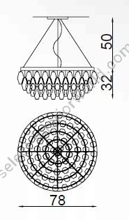 Il Paralume Marina / Chandelier / 2082/NL