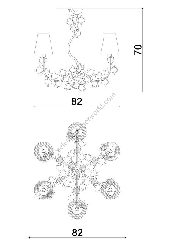 Il Paralume Marina / Chandelier / 2171/CH6