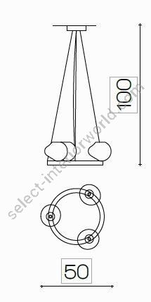 Il Paralume Marina / Chandelier / 2179/CH3