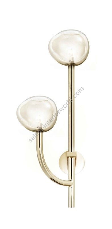 Il Paralume Marina / Wall Lights / Soft Gold Finish with Honey Pyrex Balls 2220/A2