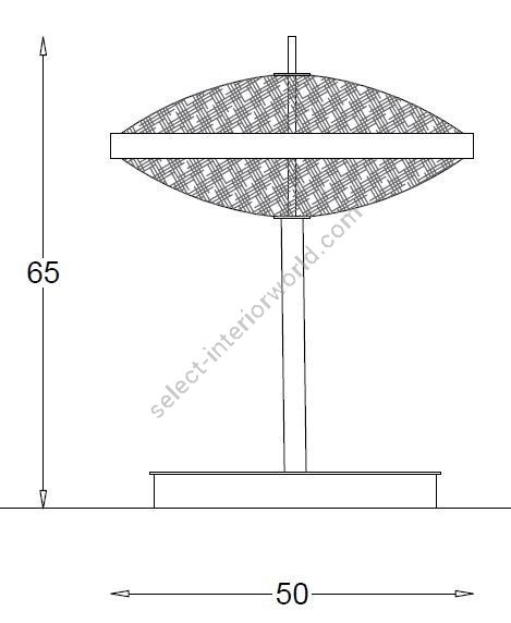 Il Paralume Marina / Table Lamp with Double Hand-Cutted Clear Scatched 2269T / IL-2269T