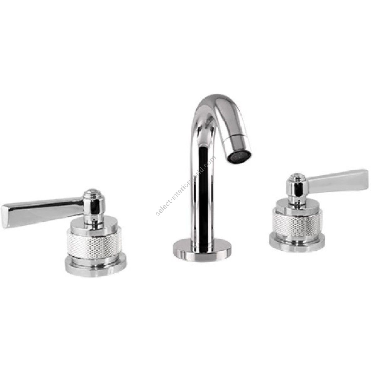 Bronces Mestre / Bidet Fittings / Three holes bidet set with handle and decorated brass ring 271021.PP0.50
