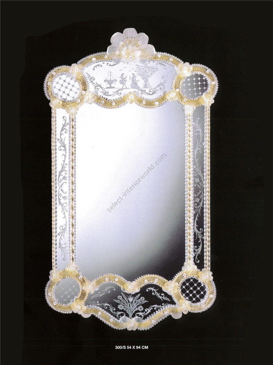 Italian Luxury Lighting / Wall Mirrors / Elegant Venetian Glass 300S