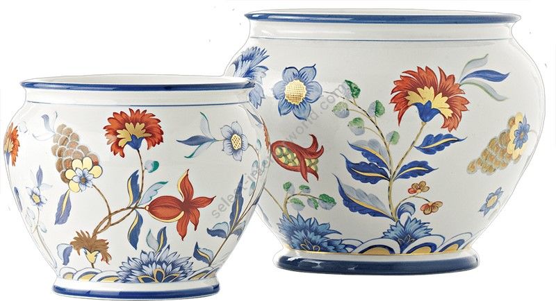 Le Porcellane / Flower Boxes & Flower Pots / Cachepot Fiori Policromo 3252 3251 3250