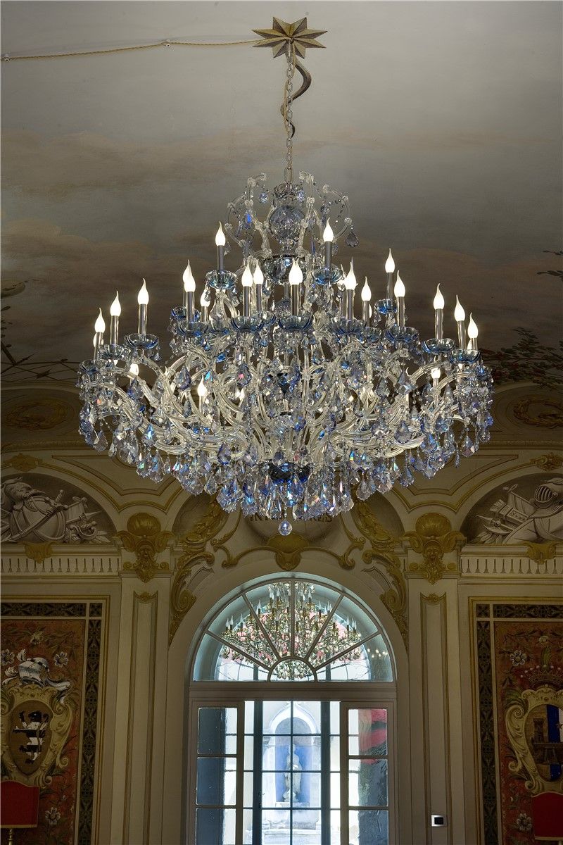 Italian Luxury Lighting / Chandeliers / Maria Theresa Sapphire 42 Lights 3496 042