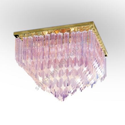 Patrizia Volpato / Semi-Flush Mounts / Cristalli Murano Glass 24 Karat Gold PV-5050-PL