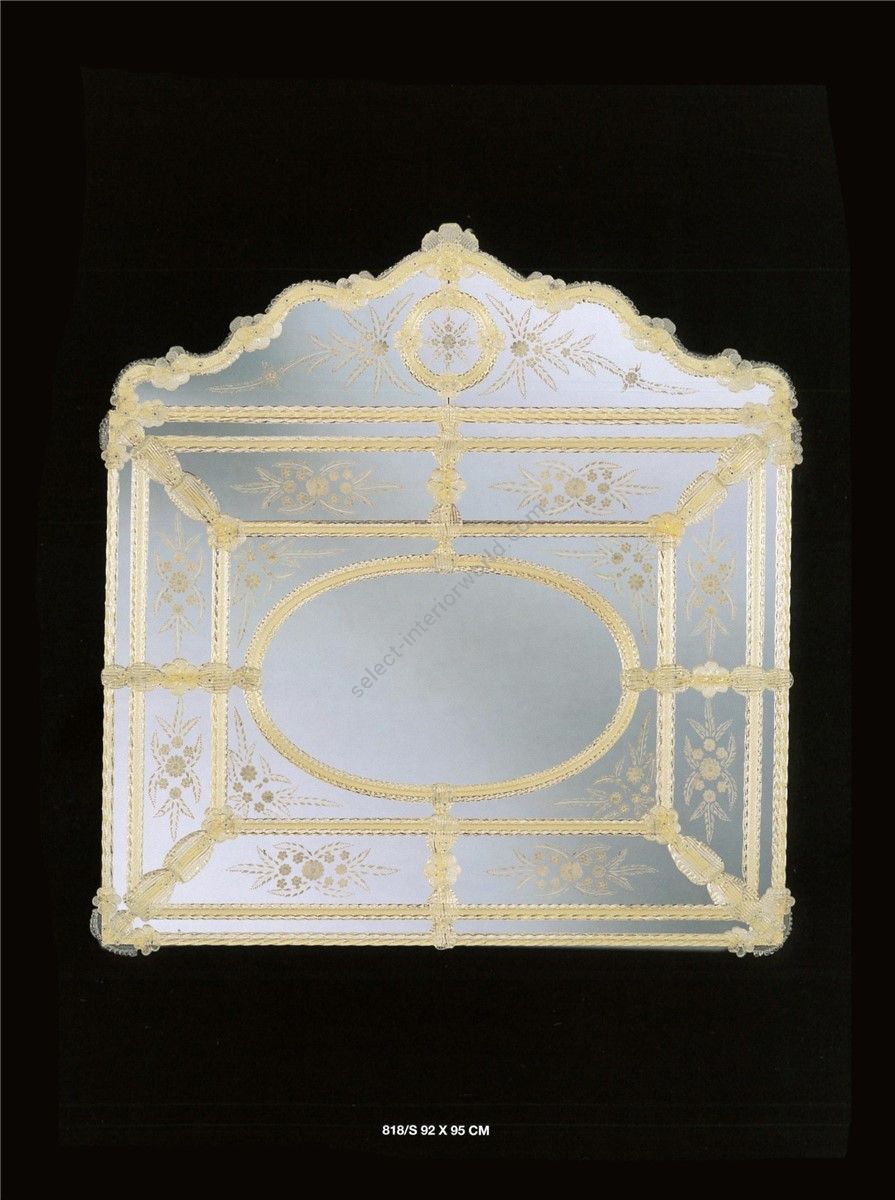 Italian Luxury Lighting / Wall Mirrors / Venetian Handcrafted Made in Murano Glass 818s