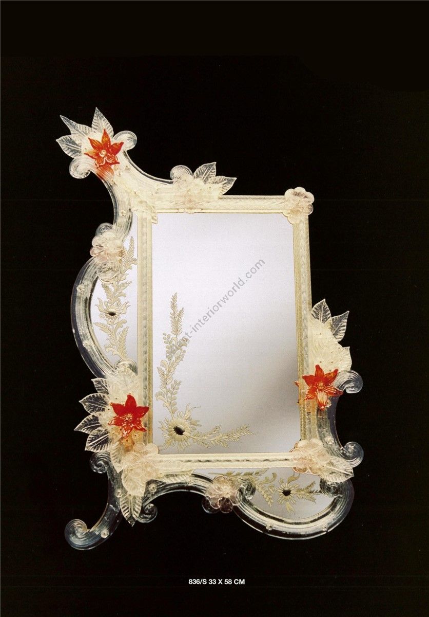 Italian Luxury Lighting / Wall Mirrors / Elegant Venetian Glass Decorations in Gold 836S