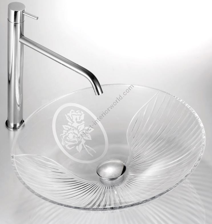 Il Paralume Marina / Washbasin handmade in clear Italian crystal / BA783