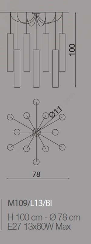 Il Paralume Marina / Chandelier / M109/L13