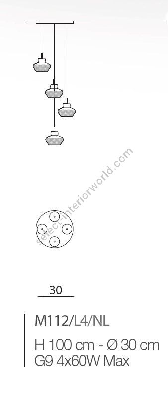 Il Paralume Marina / Chandelier / M112/L4