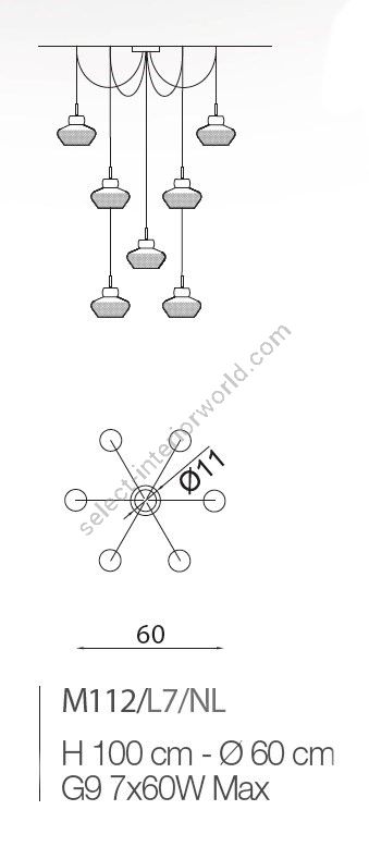 Il Paralume Marina / Chandelier / M112/L7
