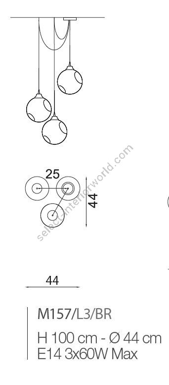 Il Paralume Marina / Chandelier / M157/L3