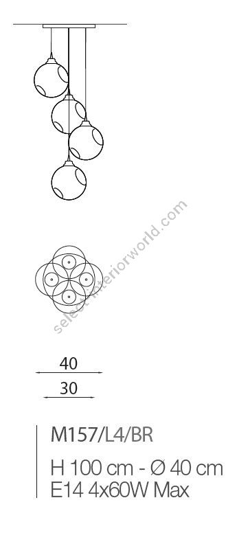 Il Paralume Marina / Chandelier / M157/L4
