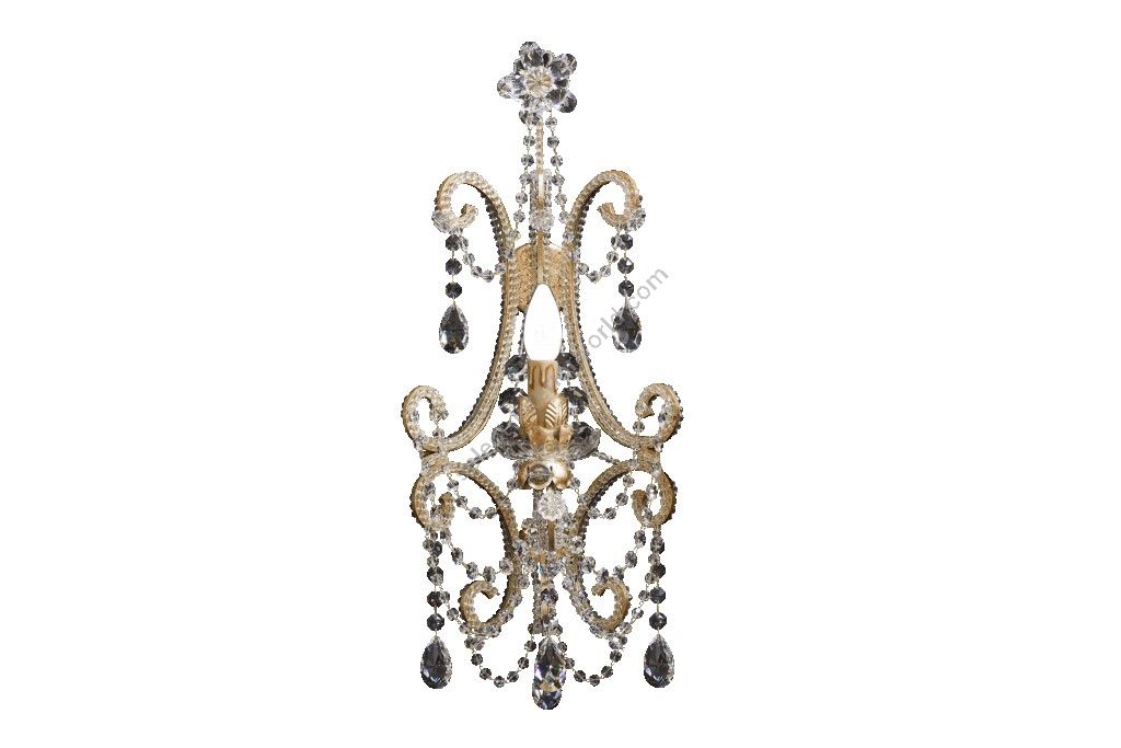 Mechini / Wall Lights / Bohemian Crystal and Clear Pearl Banding A135/1