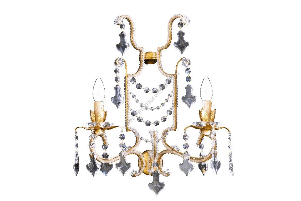 Mechini / Wall Lights / Wrought Iron with Bohemian Crystal A198/2