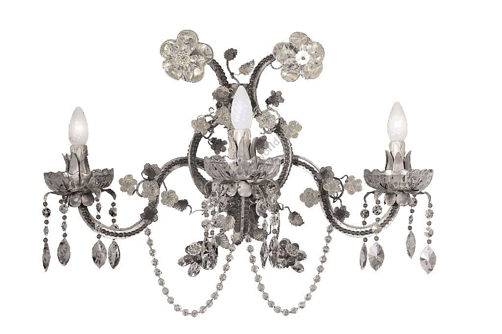 Mechini / Wall Lights / Colored Bohemian Crystal and Murano Glass A257/3 MH