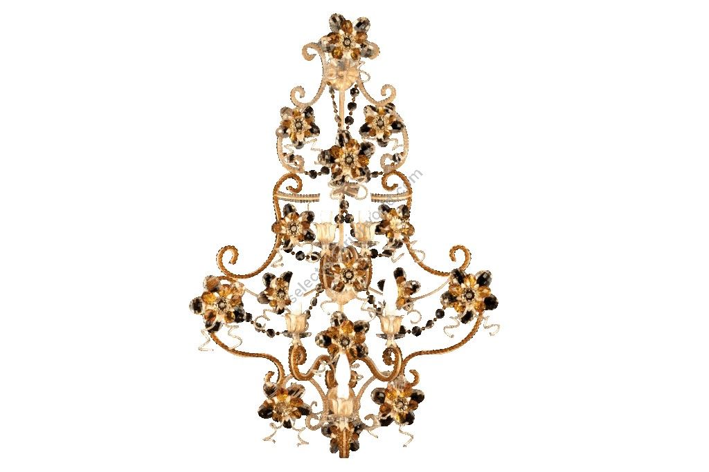 Mechini / Wall Lights / Amber Clear and Colored Bohemian Pearl Banding A288/5