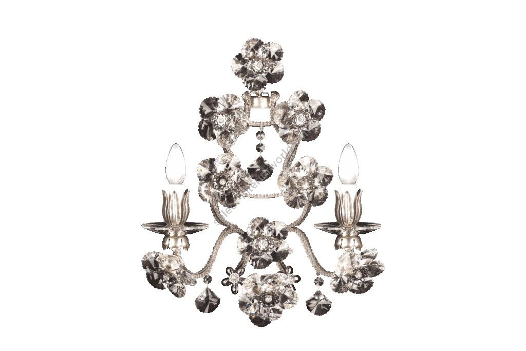 Mechini / Wall Lights / Porcelain & Clear Bohemian Pearl Banding A290/2