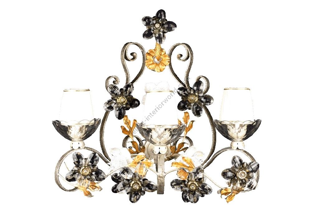 Mechini / Wall Lights / Porcelain and Silk Lamp Shades A291/3